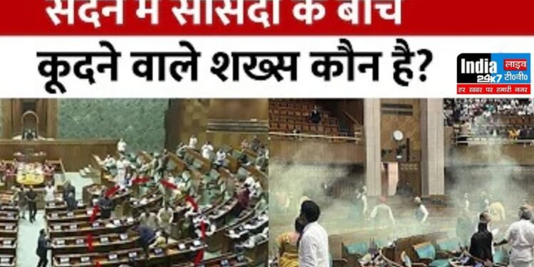 New Delhi: संसद में सुरक्षा में बड़ी चूक! दो शख्स कूदे, जूते से धुआं फैलाया