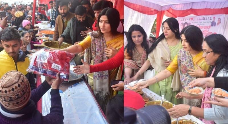 Lucknow News: डिंपल यादव के जन्मदिन पर सपा महिला सभा ने लगाया विशाल भंडारा