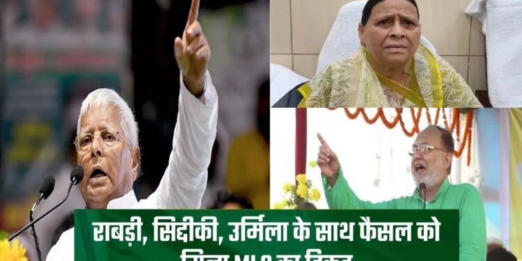 Bihar MLC Election : RJD ने चार उम्मीदवारों का किया ऐलान, राजद की लिस्ट में इन नामों ने चौंकाया