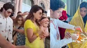 Priyanka Chopra : प्रियंका चोपड़ा बेटी मालती और पति निक के साथ किये रामलला के दर्शन ... 3 image 361