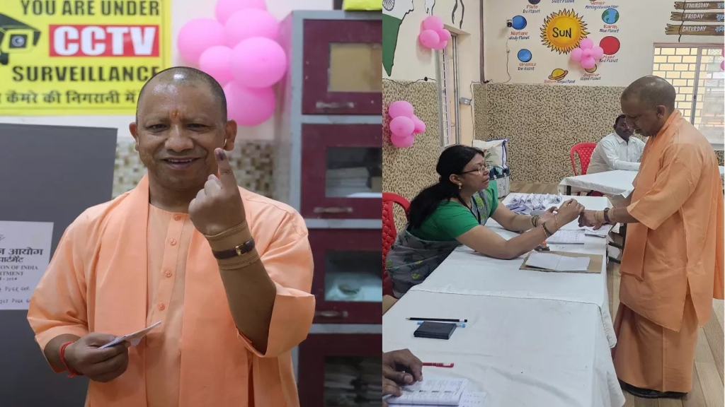 Lok Sabha Election 2024 : एक बार फिर प्रचंड बहुमत वाली मोदी सरकार बननी तय, वोट देकर बोले सीएम योगी 2 image